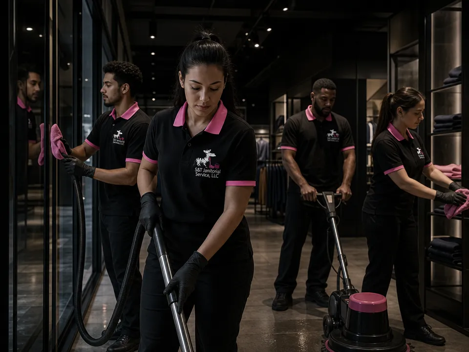 Retail storefront — commercial cleaning by S&T Janitorial